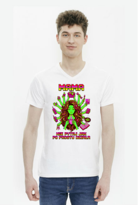 Koszulka Męska V-neck – MAMA Po Prostu Działa!