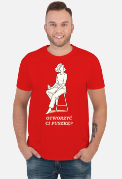 Koszulka Męska – Otworzyć Ci Puszkę? (Stylowy Minimalizm)