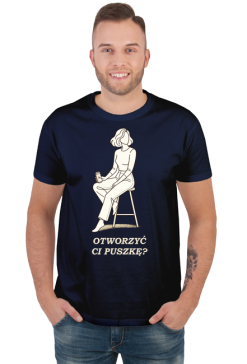 Koszulka Męska – Otworzyć Ci Puszkę? (Stylowy Minimalizm)