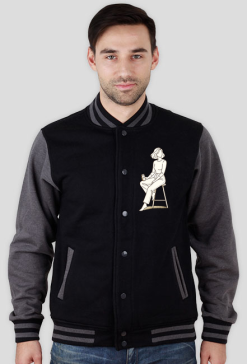 Bluza Męska Varsity Jacket – Otworzyć Ci Puszkę? (Retro College Style)