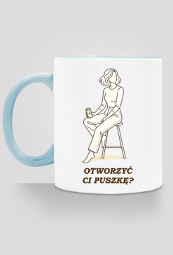 Kubek z Kolorowym Uszkiem – Otworzyć Ci Puszkę?