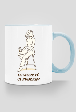 Kubek z Kolorowym Uszkiem – Otworzyć Ci Puszkę?