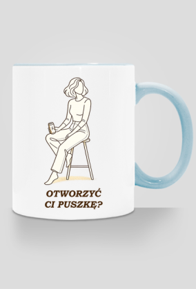 Kubek z Kolorowym Uszkiem – Otworzyć Ci Puszkę?