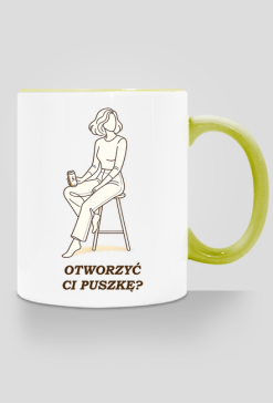 Kubek z Kolorowym Uszkiem – Otworzyć Ci Puszkę?