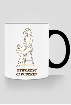 Kubek z Kolorowym Uszkiem – Otworzyć Ci Puszkę?