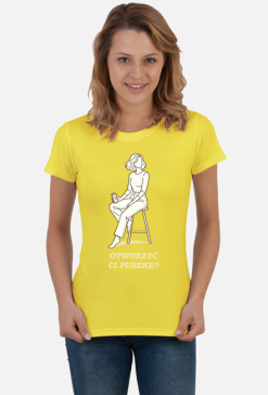 Koszulka Damska – Otworzyć Ci Puszkę? (Modern Line-Art)