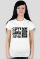 Czytam J.K.Rowling więc nie jestem Mugolem BIAŁY T-SHIRT DAMSKI