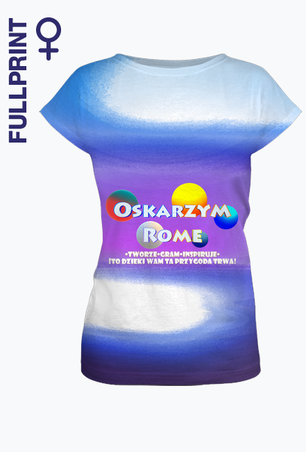 Koszulka dla Fanek Oskarzym Rome z tłem graficznym i napisem!