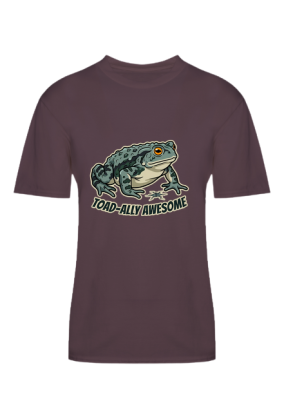 Śmieszna Koszulka Żaba Ropucha Toad-ally Awesome