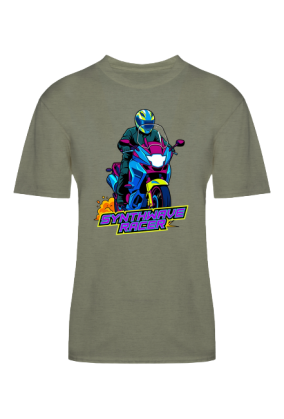 Koszulka Motocyklowa Synthwave Racer Cyberpunk Neon Motor