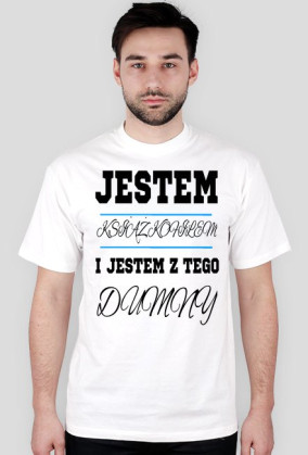 jestem książkofilem i jestem z tego dumny BIAŁY T-SHIRT MĘSKI
