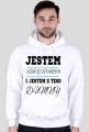 jestem książkofilem i jestem z tego dumny BIAŁA BLUZA MĘSKA