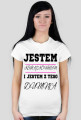 jestem książkofilem i jestem z tego dumna BIAŁY T-SHIRT DAMSKI