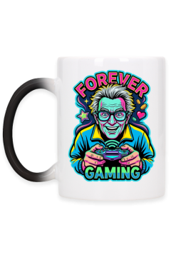 Kubek Forever Gaming – Śmieszny Nadruk dla Gracza Retro Pop Art