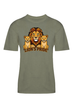 Koszulka Lion's Pride Rodzina Lwów - Nadruk Lew i Małe Lwiątka