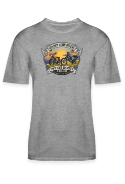 Koszulka Motocyklowa Retro – Golden Hour Riders, Klasyczne Motocykle Vintage