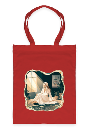 Torba z nadrukiem Boho Soul – artystyczna ilustracja w stylu boho