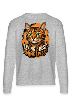 Bluza z Kotem Living My Best Nine Lives – Prezent dla Kociary