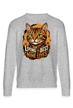 Bluza z Kotem Living My Best Nine Lives – Prezent dla Kociary