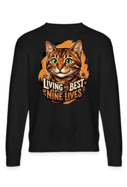 Bluza z Kotem Living My Best Nine Lives – Prezent dla Kociary