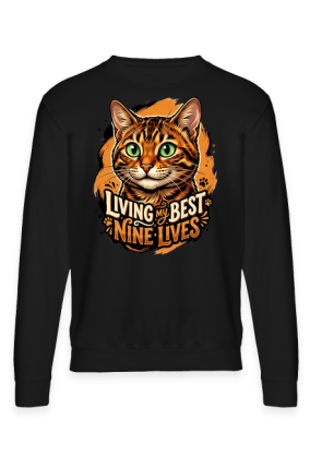 Bluza z Kotem Living My Best Nine Lives – Prezent dla Kociary