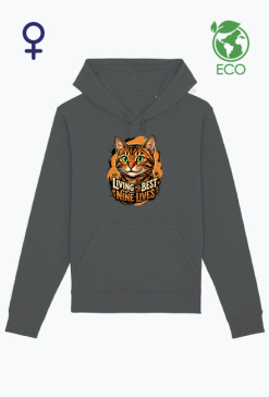 Bluza z Kotem Living My Best Nine Lives – Prezent dla Kociary