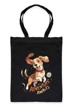 Torba zakupowa z psem Adventure Awaits – Uroczy Szczeniak Beagle