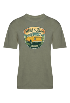 Koszulka Vanlife Wild Free – Prezent dla Podróżnika Kamper