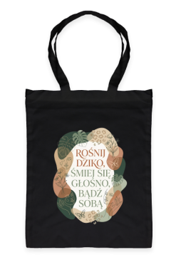 Torba Boho Rośnij Dziko Bądź Sobą – Line Art Kwiaty