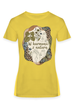 Koszulka Damska W Harmonii z Naturą | Ekologiczna Torba Boho Line Art Monstera