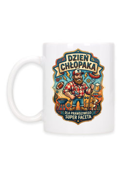 Kubek Dzień Chłopaka Super Facet - Prezent dla Brodacza Grill