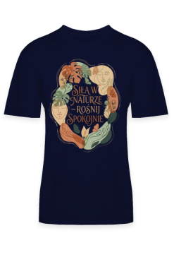 Koszulka Siła w Naturze Rośnij Spokojnie Boho Line Art