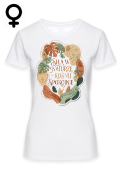 Koszulka Siła w Naturze Rośnij Spokojnie Boho Line Art