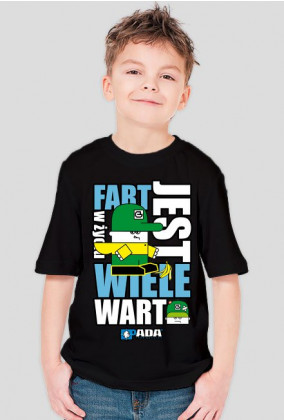 Koszulka dla chłopca - Fart jest w życiu wiele wart. Pada