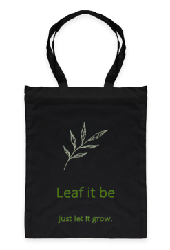 Czarna torba Leaf It Be