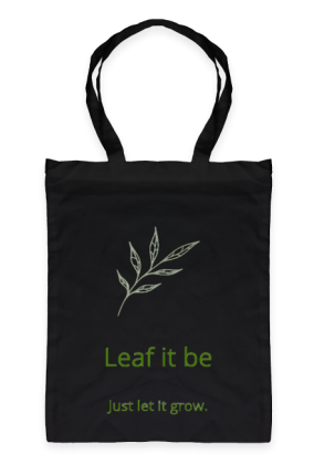 Czarna torba Leaf It Be