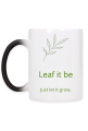 Kubek z czarnym uchem Leaf It Be