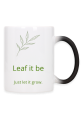 Kubek z czarnym uchem Leaf It Be
