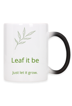 Kubek z czarnym uchem Leaf It Be