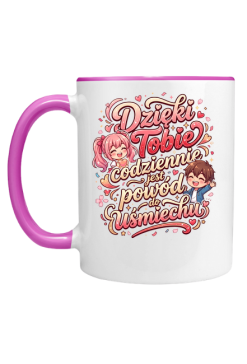 Kubek Prezent dla Dziewczyny Anime Słodki Nadruk Chibi