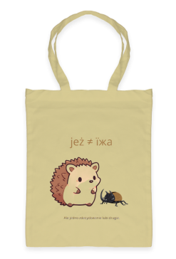 Żółta torba z jeżem