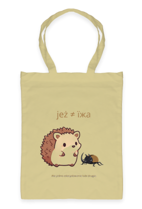 Żółta torba z jeżem