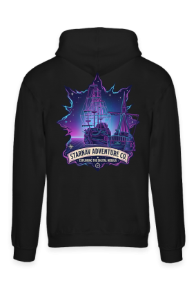 Kosmiczny Statek Bluza Synthwave