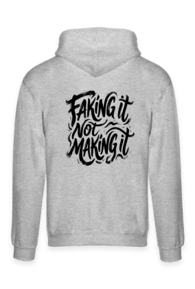 Bluza Faking It Not Making It – Modny Nadruk Typograficzny