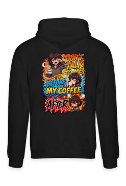 Bluza Anime z Napisem o Kawie – Śmieszny Prezent Otaku