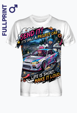 Koszulka JDM Drift Samochód Anime Project Car