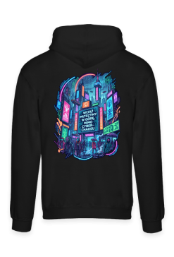 Bluza Cyberpunk Mimo Cyber-Chaosu Neon Nadruk