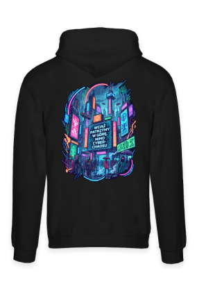 Bluza Cyberpunk Mimo Cyber-Chaosu Neon Nadruk