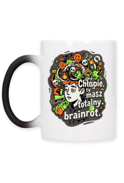 Kubek Chłopie Ty Masz Totalny Brainrot – Śmieszny Meme