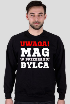 Uwaga! Mag w przebraniu bylca BLUZA CZARNA MĘSKA